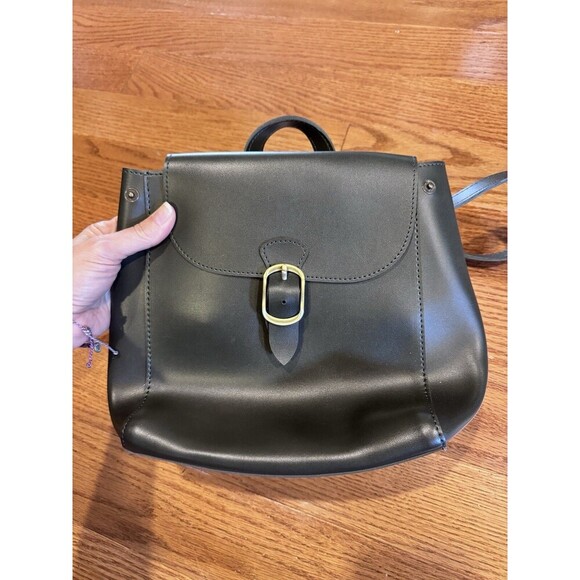 Faux Leather Olive Green Retro Old Money Mini Crossbody Purse Backpack - Picture 1 of 9